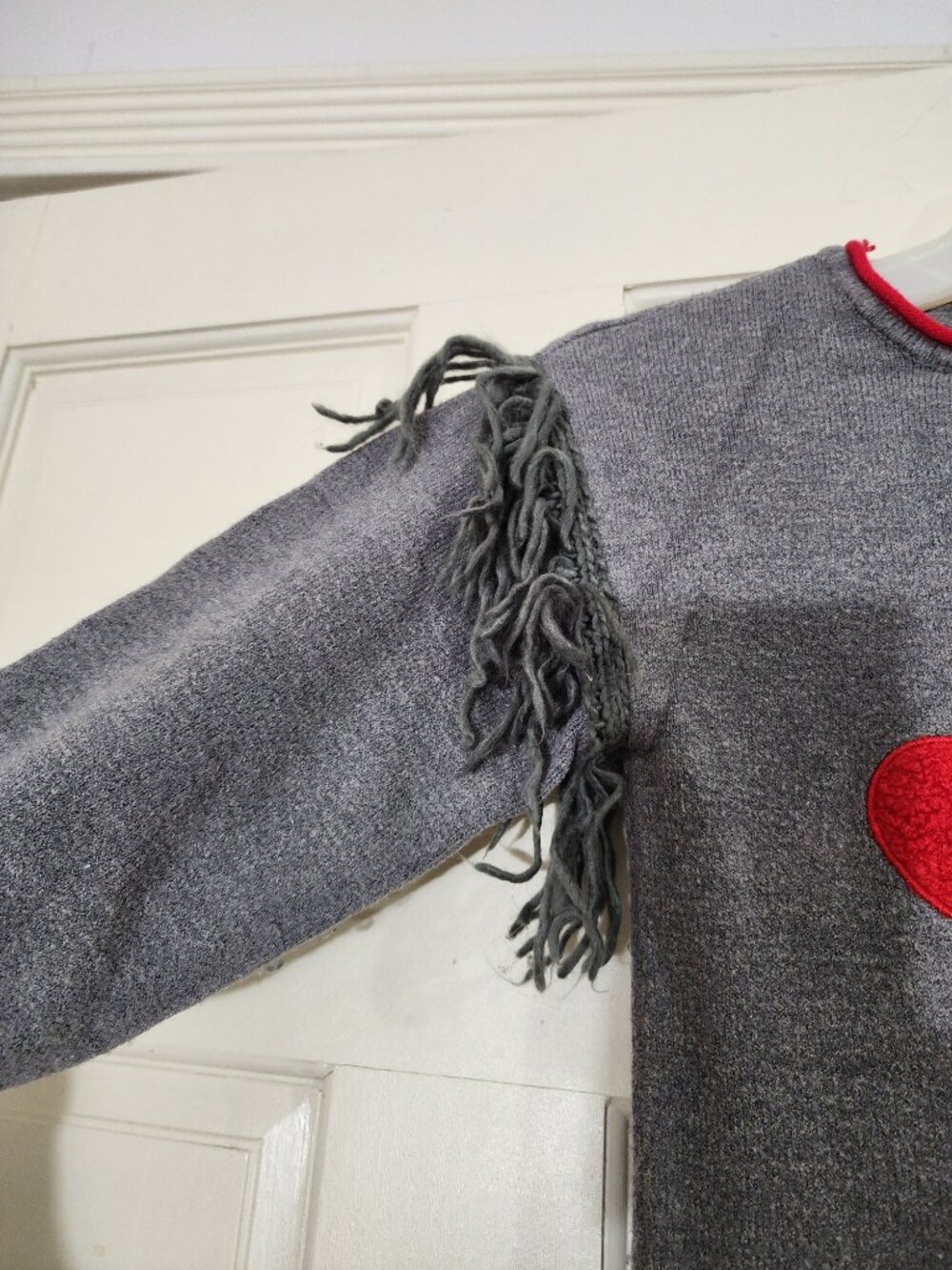 DEUSE NAR DEUSE Little girl knited sweater heart dress size 7 (A5) - Picture 5 of 9